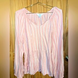 Soft Flowy Balloon Sleeve Time And Tru Blouse